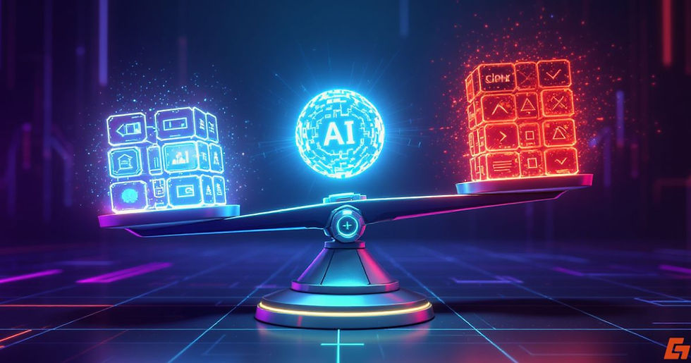 A banner image for an article explaining AI bias.