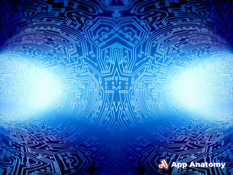 Abstract digital tunnel with glowing circuits representing split tunneling in VPNs, symbolizing the separation of encrypted and unencrypted internet traffic.
