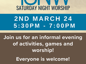 Saturday Night Worship is back...