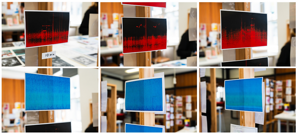 Figure 2. Spectrograms manipulated in Photoshop [10 min].