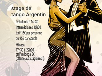 dimanche 9 juin 2024 stages & milonga à Clichy