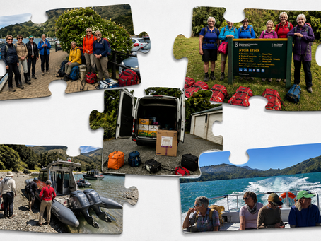 Puzzle pieces representing the planning and logistics behind an organised hiking tour.