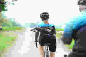 Women in cycling pants