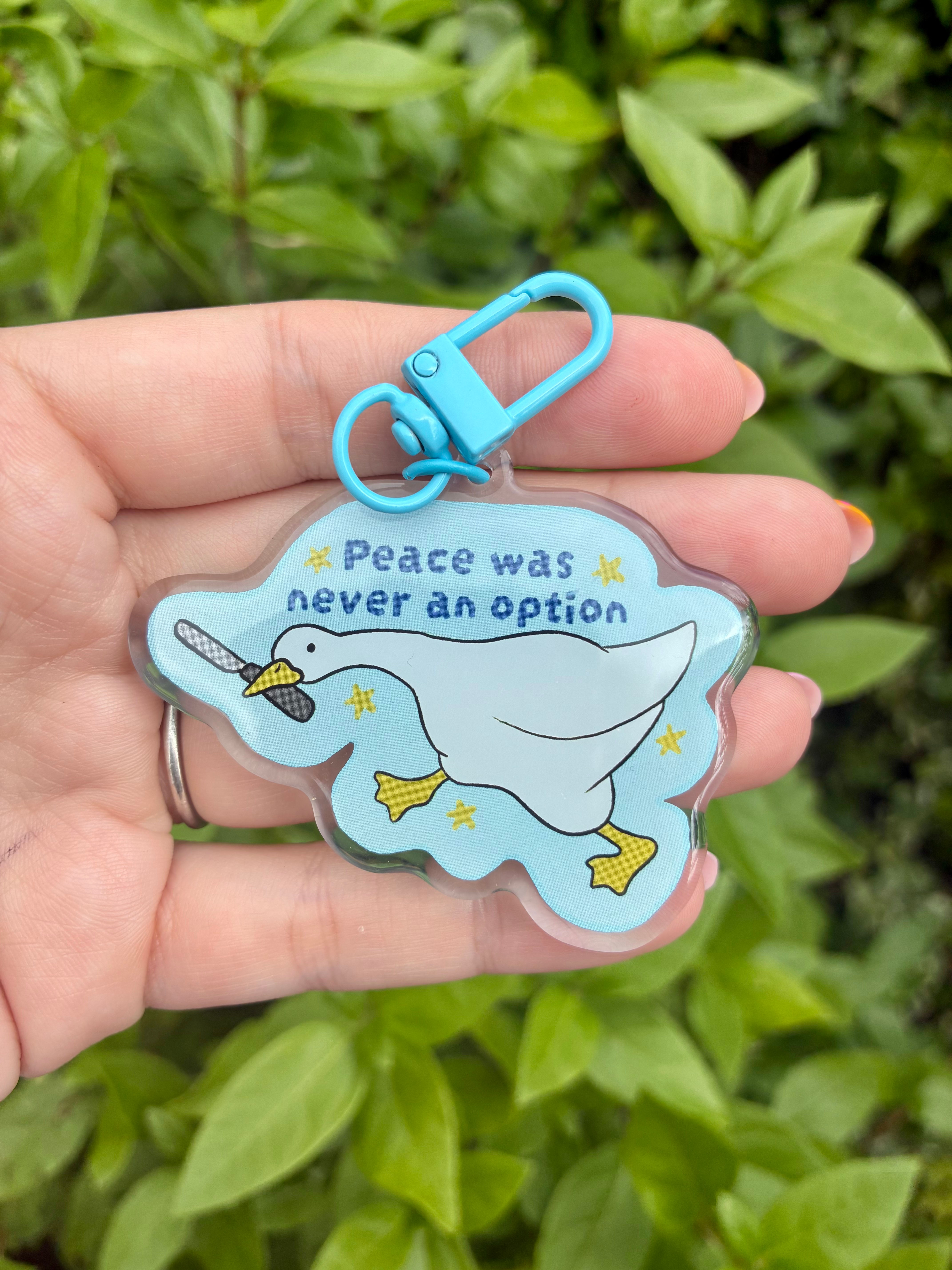 Angry Goose - Epoxy keychain original artwork
