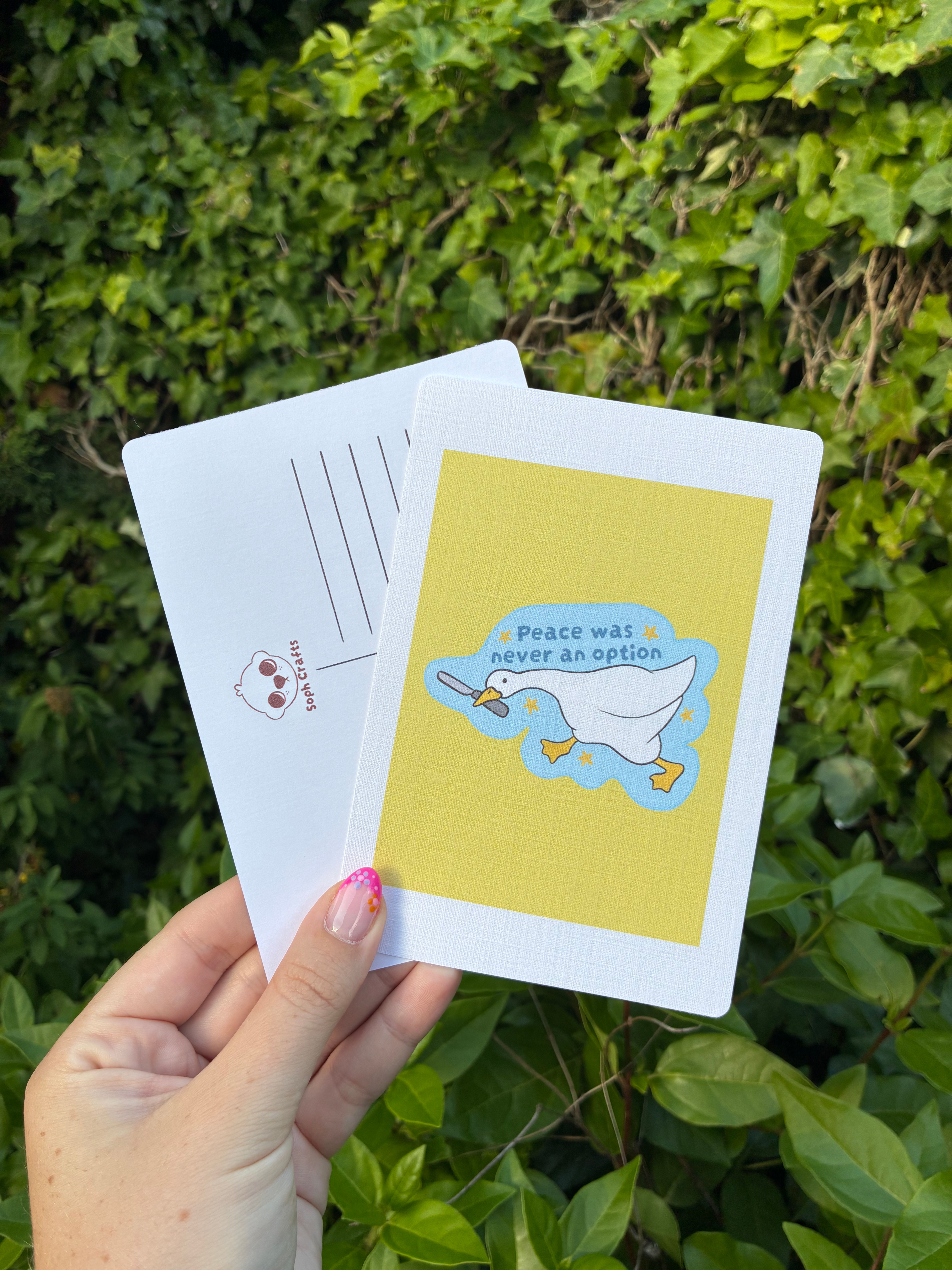 Peace goose - Postcard Art Print