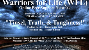 Join Mike & the Crew TONIGHT for "Tinsel, Truth, & Toughness!" with Warriors for Life (WFL)
