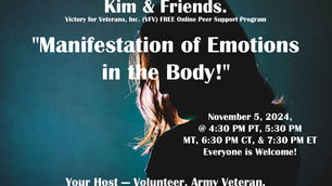 Join Kim, Friends, & Warriors for Life (WFL) TONIGHT for"Manifestation of Emotions in the Body!"