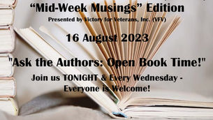 TONIGHT "Ask the Authors: Open Book Time!" with Warriors for Life (WFL), Presented by VFV!