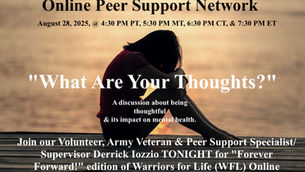 TONIGHT Join Derrick & Friends for "What Are Your Thoughts?" with Warriors for Life (WFL)