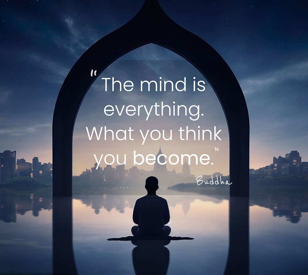 Your mind is everything. What you think you become!