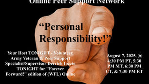 Drop in TONIGHT with Warriors for Life (WFL) with Derrick & Friends for "Personal Responsibility!"