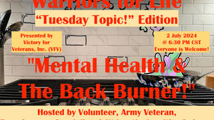 Join Kim TONIGHT for "Mental Health & The Back Burner!" with Warriors for Life (WFL)!
