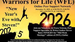 You Don't Want to Miss "New Year's Eve with Steven!" TONIGHT with Warriors for Life! (WFL)