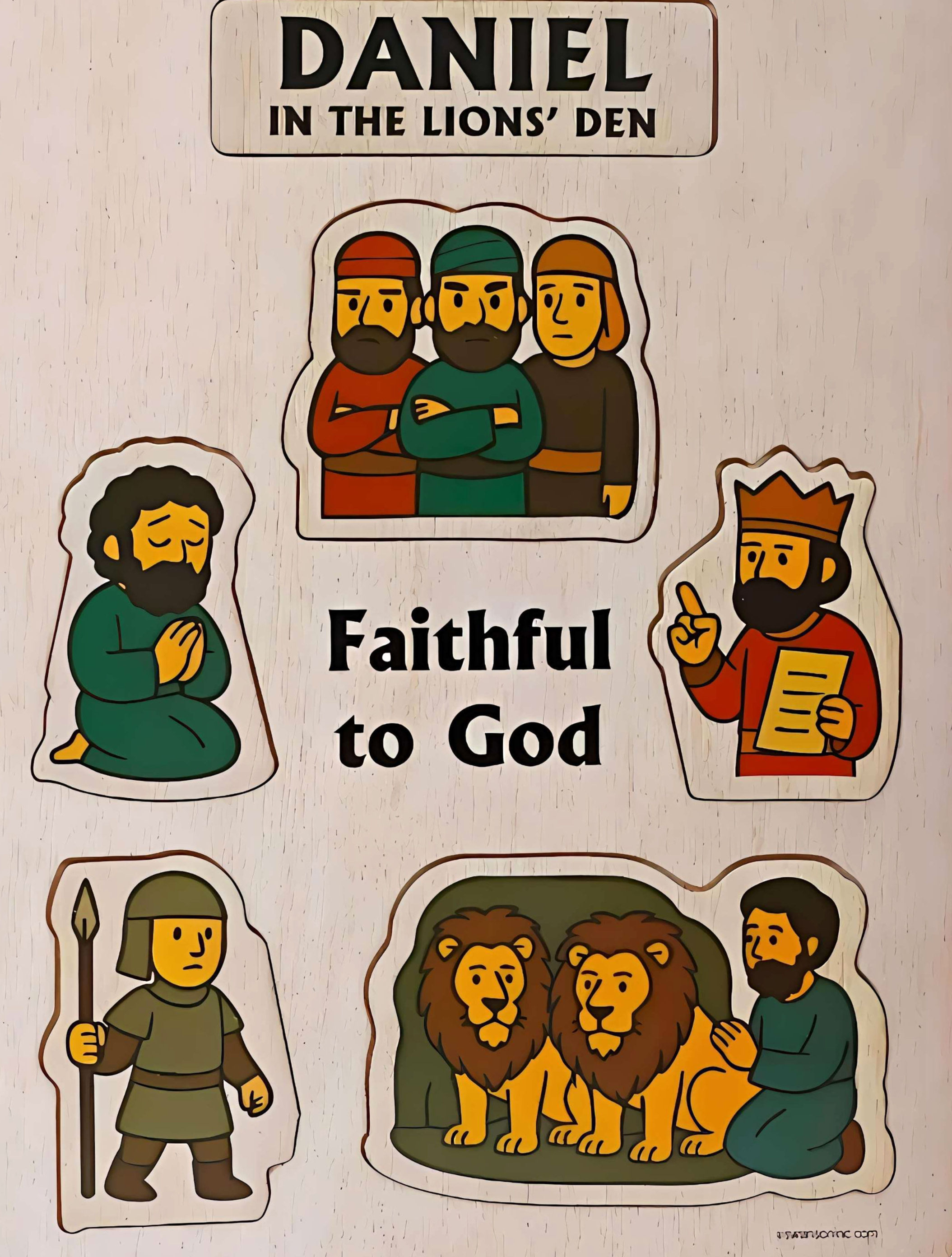Wooden Puzzle – Daniel in the Lions’ Den