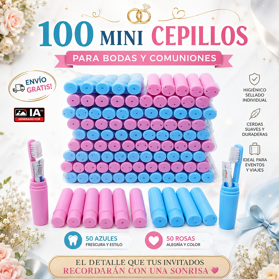Mini Cepillos de dientes con pasta para bodas y comuniones