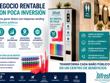 Negocio rentable con poca inversión: cómo ganar dinero con máquinas vending en baños públicos