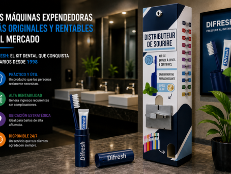 Las máquinas expendedoras más originales y rentables del mercado: el fenómeno Difresh que conquista a los usuarios desde 1998 🚀🪥