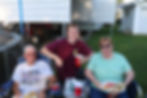 Enjoying food at baptistism 2024