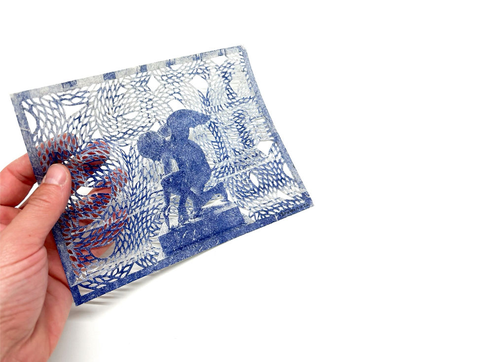 Thumbnail: Eros blue, 14,5 x 19,5 cm