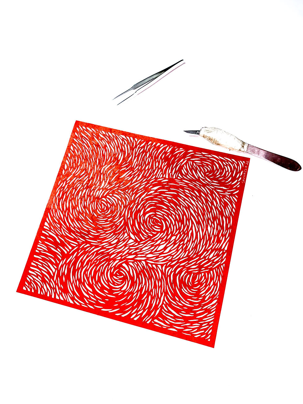 Thumbnail: Orgasm red, 23x23cm