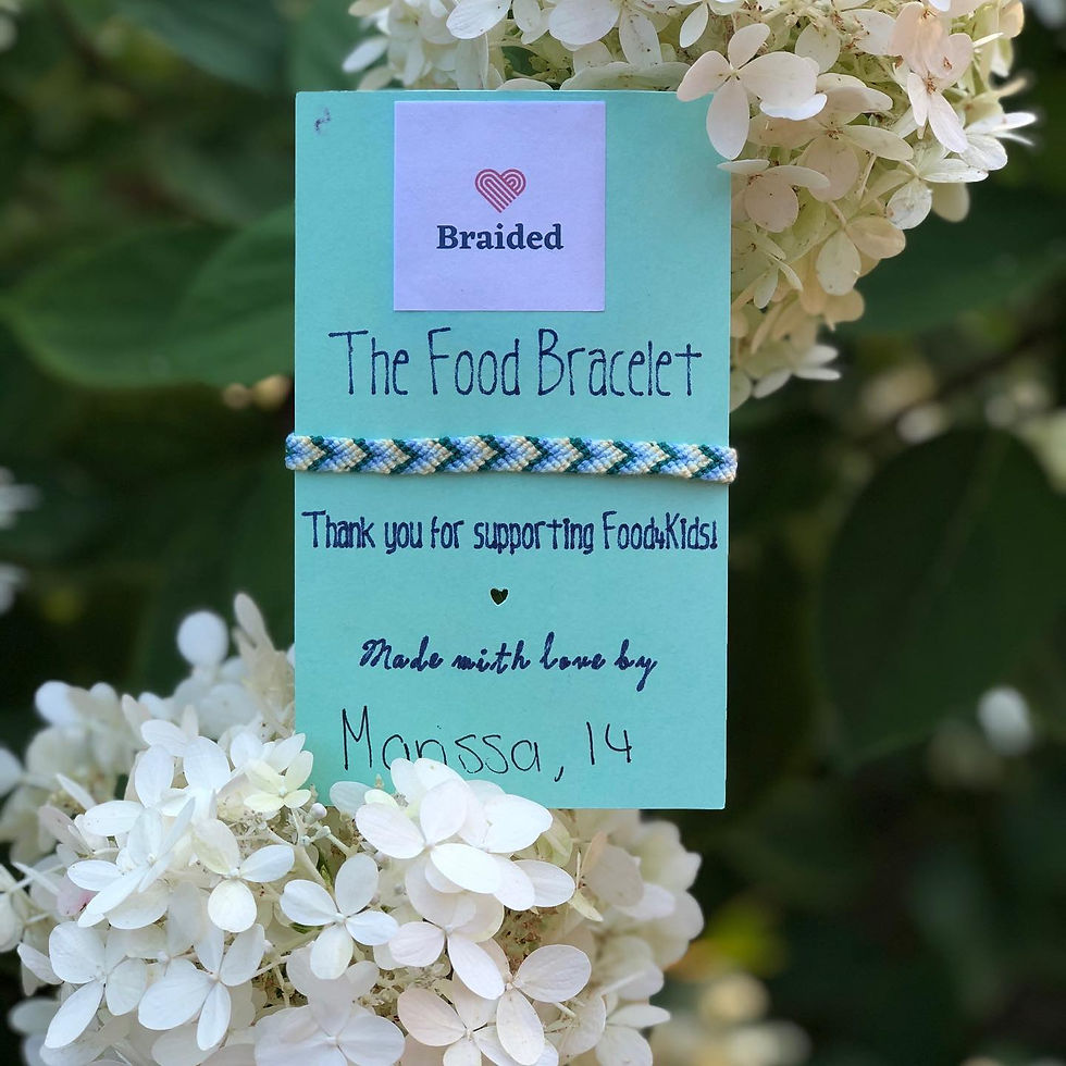 Thumbnail: Green Food Chevron Bracelet Supporting Food4Kids