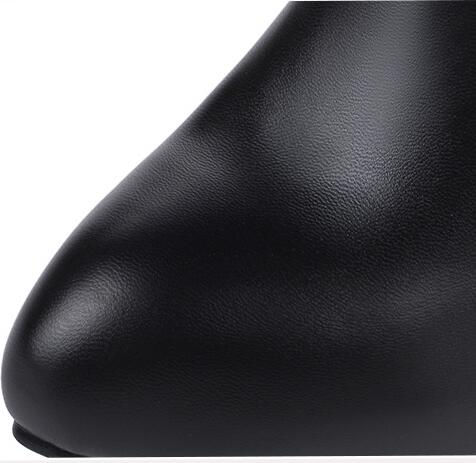 Thumbnail: Over-the-Knee Solid Color Women's High Heeled Boots