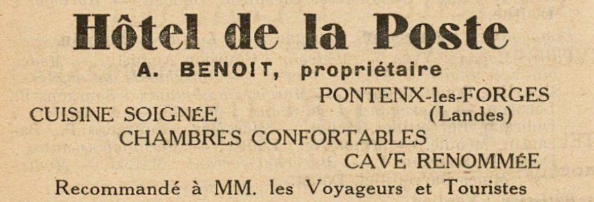 Hôtel de la Poste - Pontenx les Forges (1935)