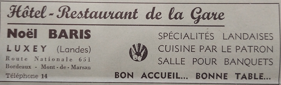 Hôtel-Restaurant de la Gare - Luxey (1967)