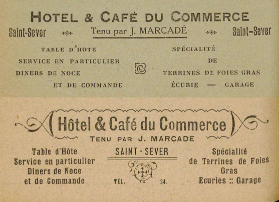 Hôtel-Café du Commerce - Saint Sever (1920)