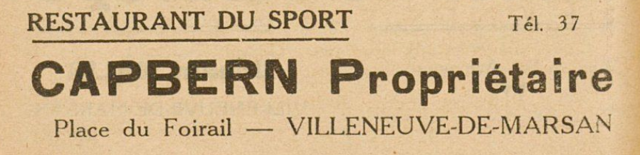Restaurant du Sport - Villeneuve de Marsan (1934)