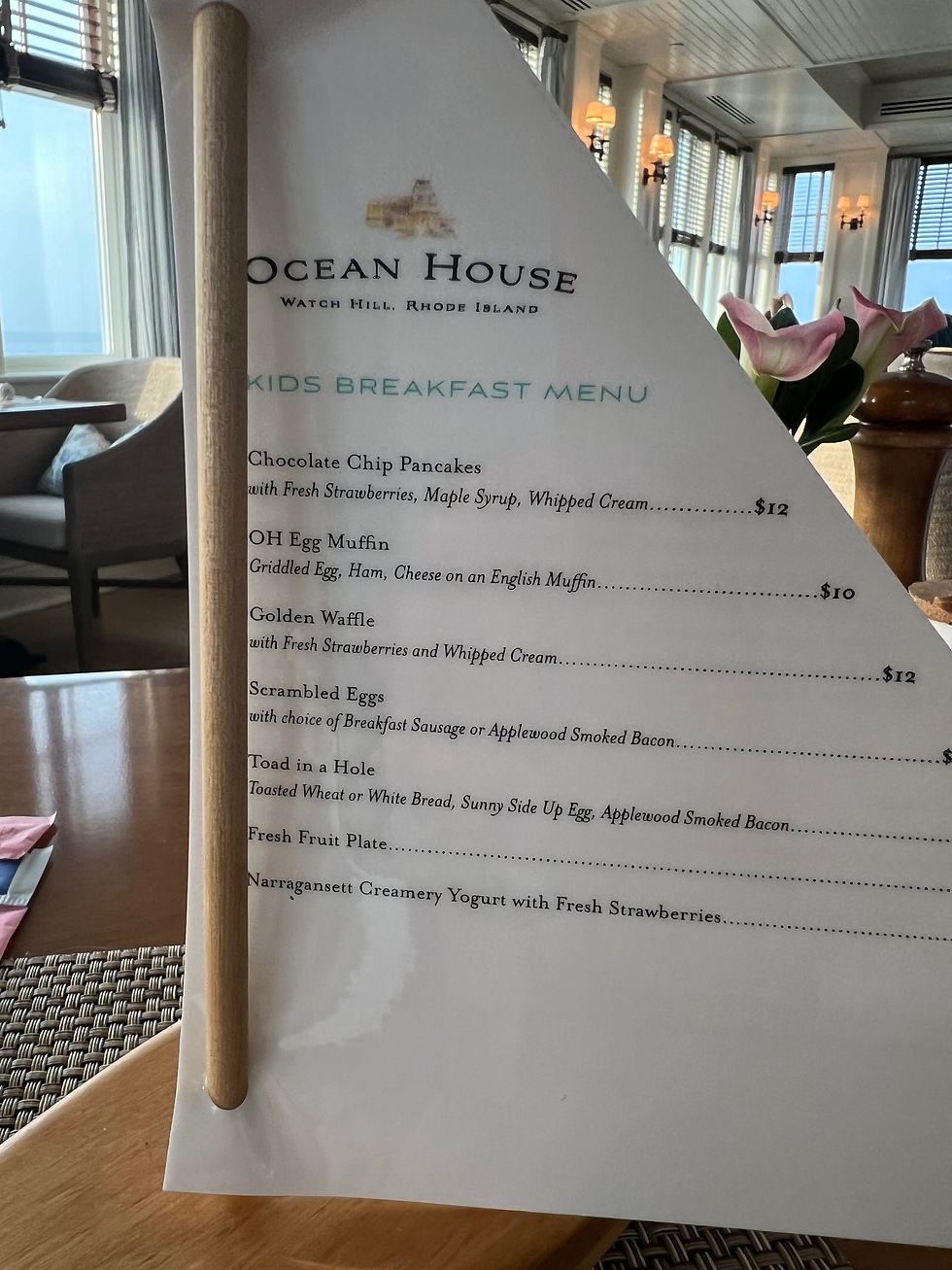 Kids Breakfast Menu