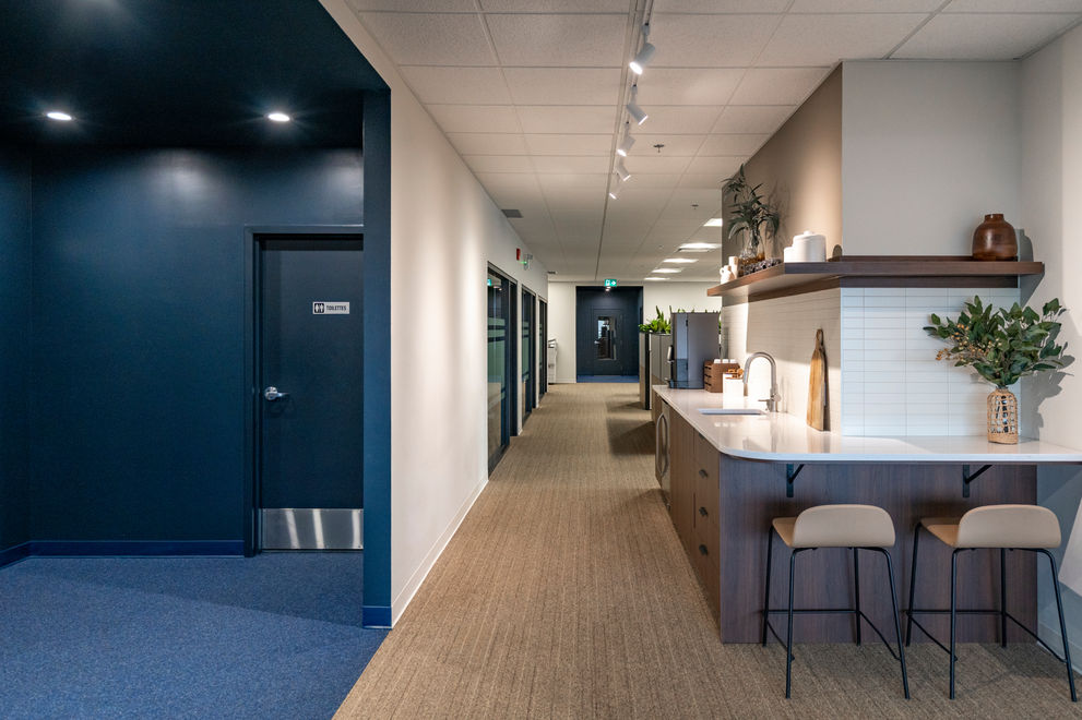 Coffee bar inside main office space