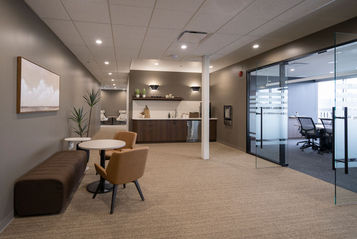 Coffee bar and lounge area outside the executive boardroom