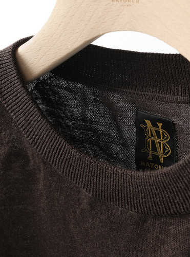 25SS BATONER CHOMA CREW NECK 2 ブラウン 茶 BATONER CHOMA CREW NECK