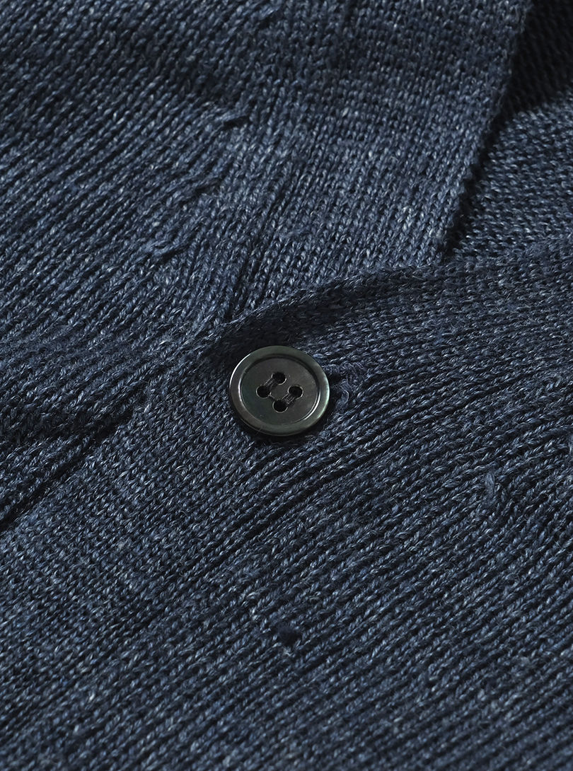 Thumbnail: Men's WASHED HIGH COUNT LINEN V NECK CARDIGAN