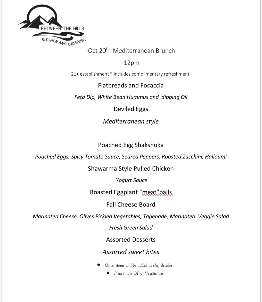 Kalero Brunch Oct 20th