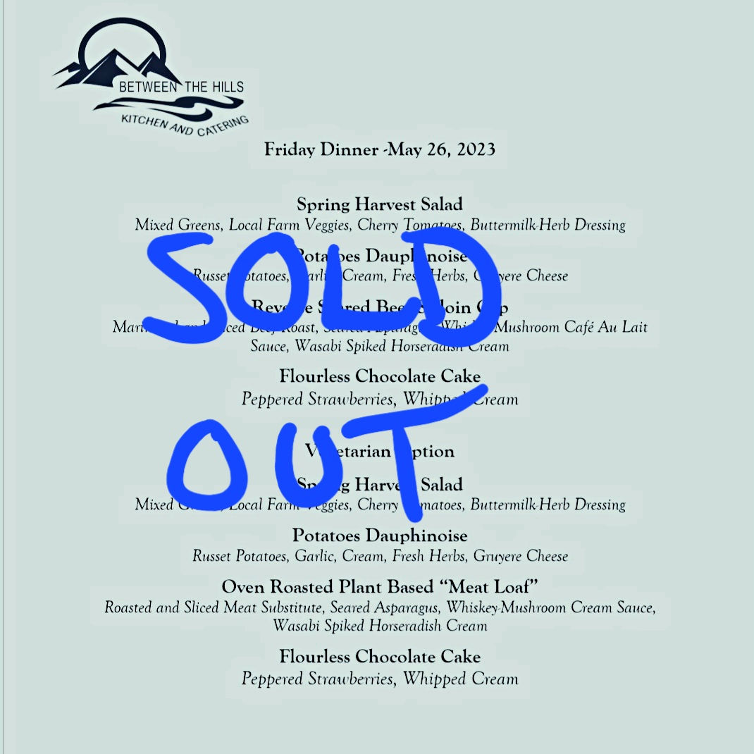 Friday May 26th Dinner