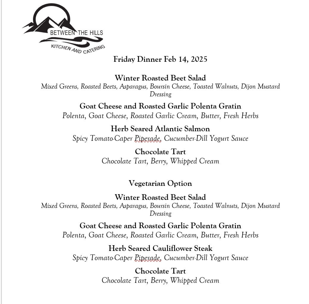 Friday Dinner February 14