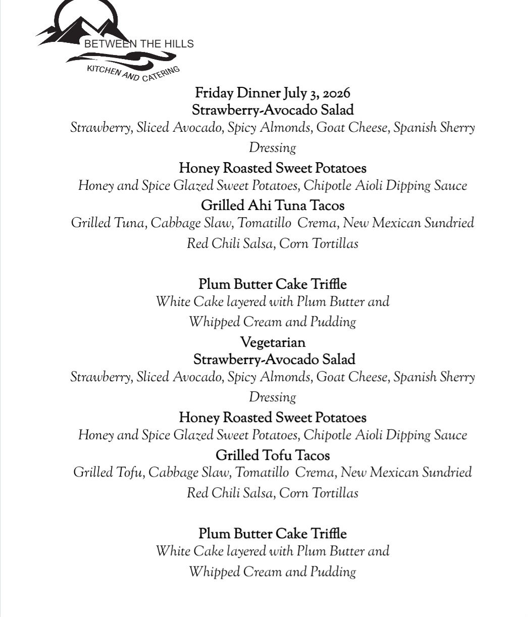 July 3rd Friday Dinner