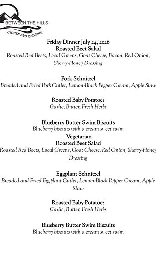 July 24th Friday Dinner 