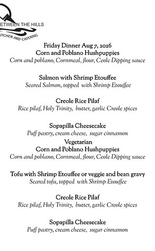 Aug 7th Friday Dinner 