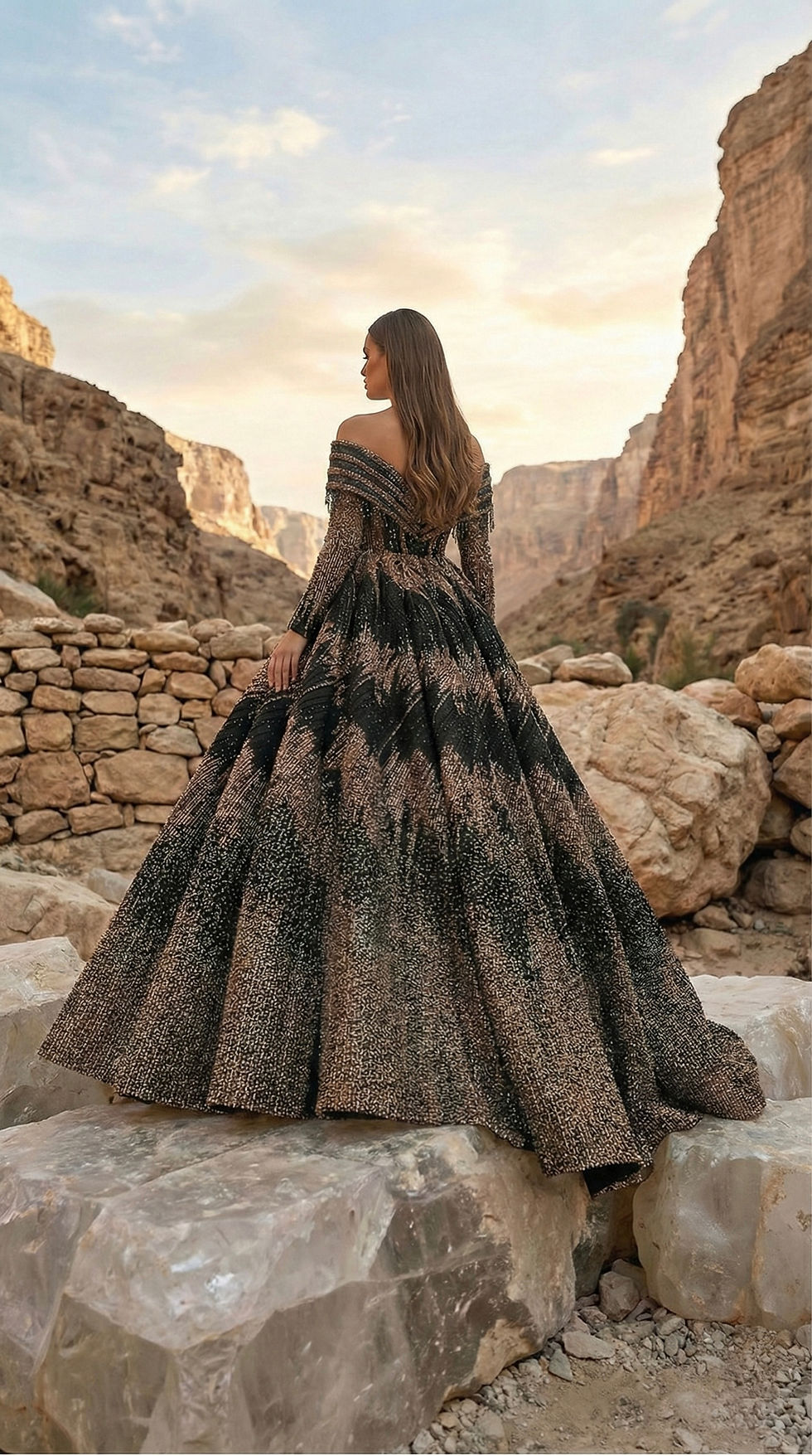 Küçük resim: Imperial Zahra - Altın İşlemeli Prenses Abiye