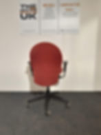 Thumbnail: Komac High Back Operators Maroon Fabric Chair