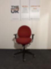 Komac High Back Operators Maroon Fabric Chair