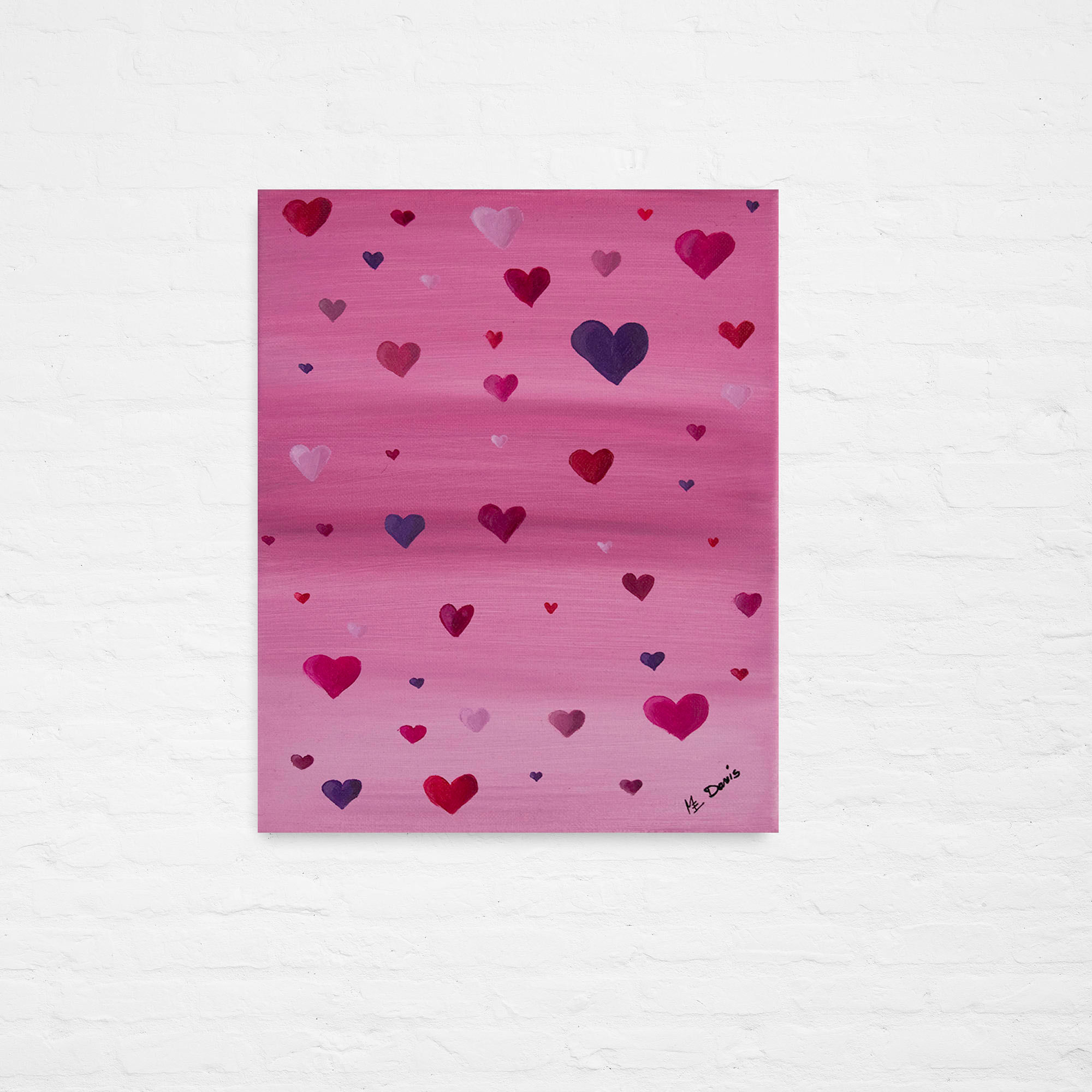 Hearts Original Painting