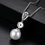 Thumbnail: Silver Plated Copper Inlaid AAA Zircon Imitation Pearl Water Drop Pendant