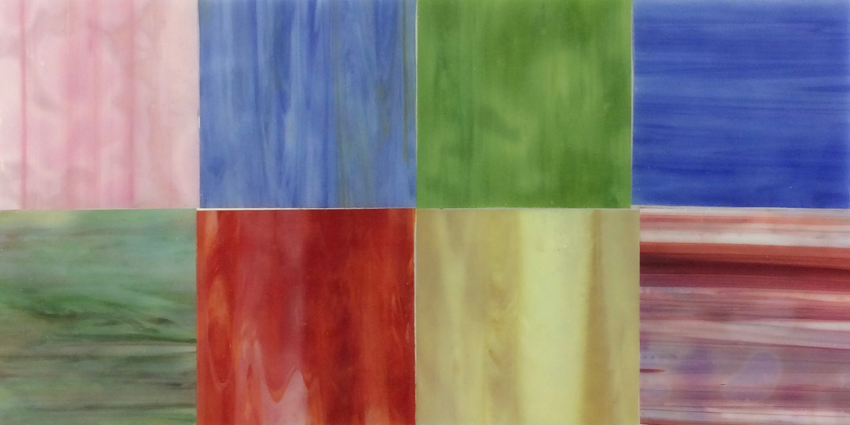 Dynasty Ring Mottle Opaque Art Glass 8 pack 200 x 130mm