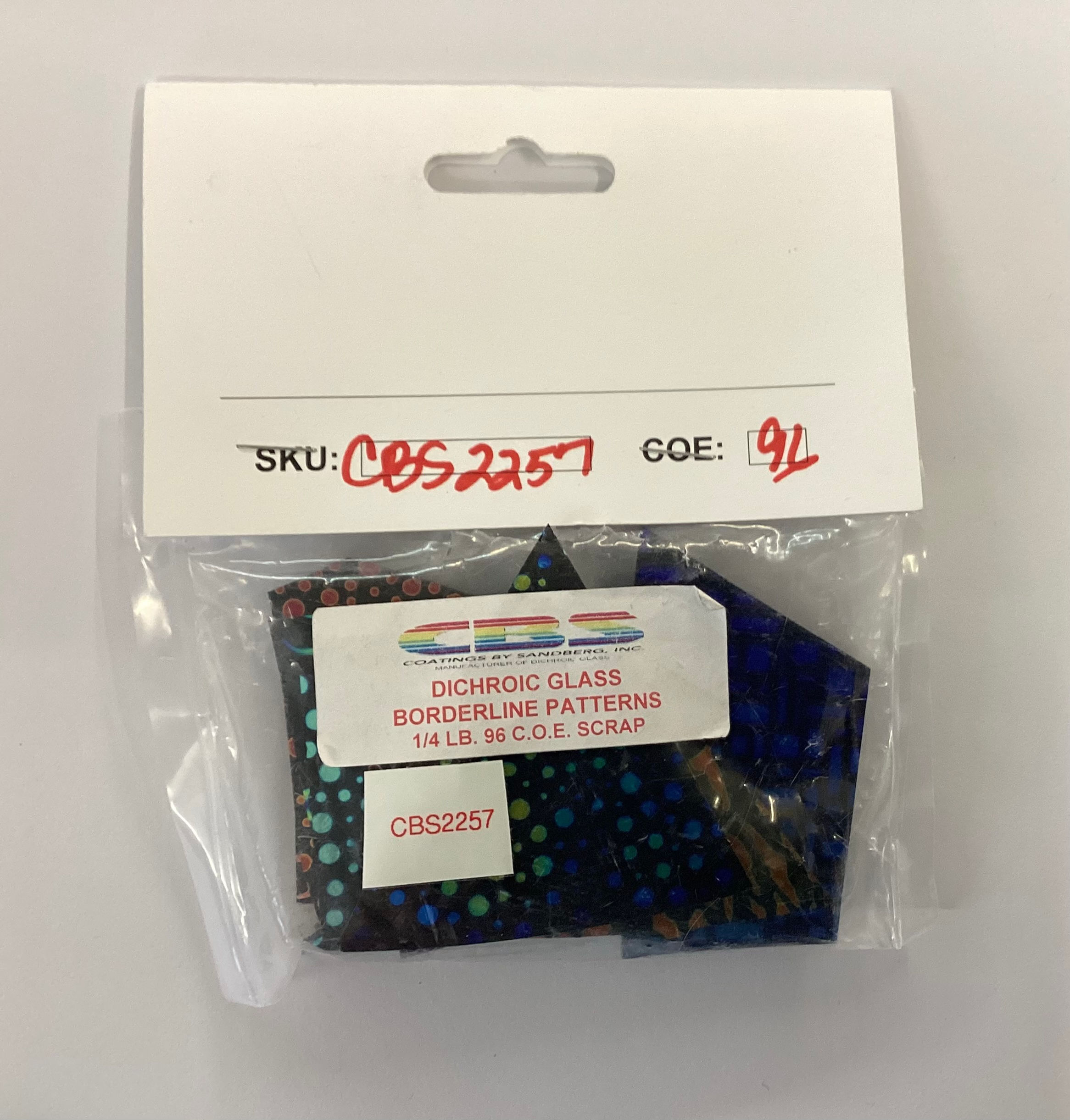 Dichroic glass borderline  patterns Coe 96
