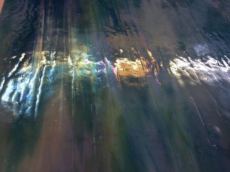 Thumbnail: Turquoise Blue iridescent  opalescent wissmach