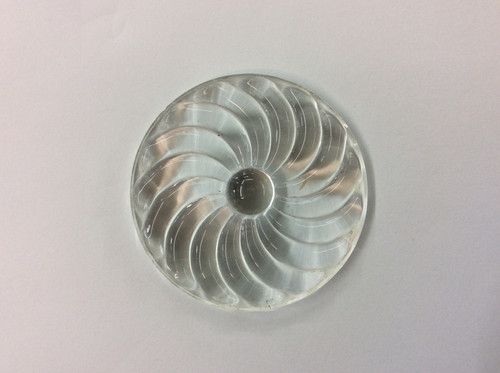 Clear Swirled Rondel 50mm | Stained Glass Craft